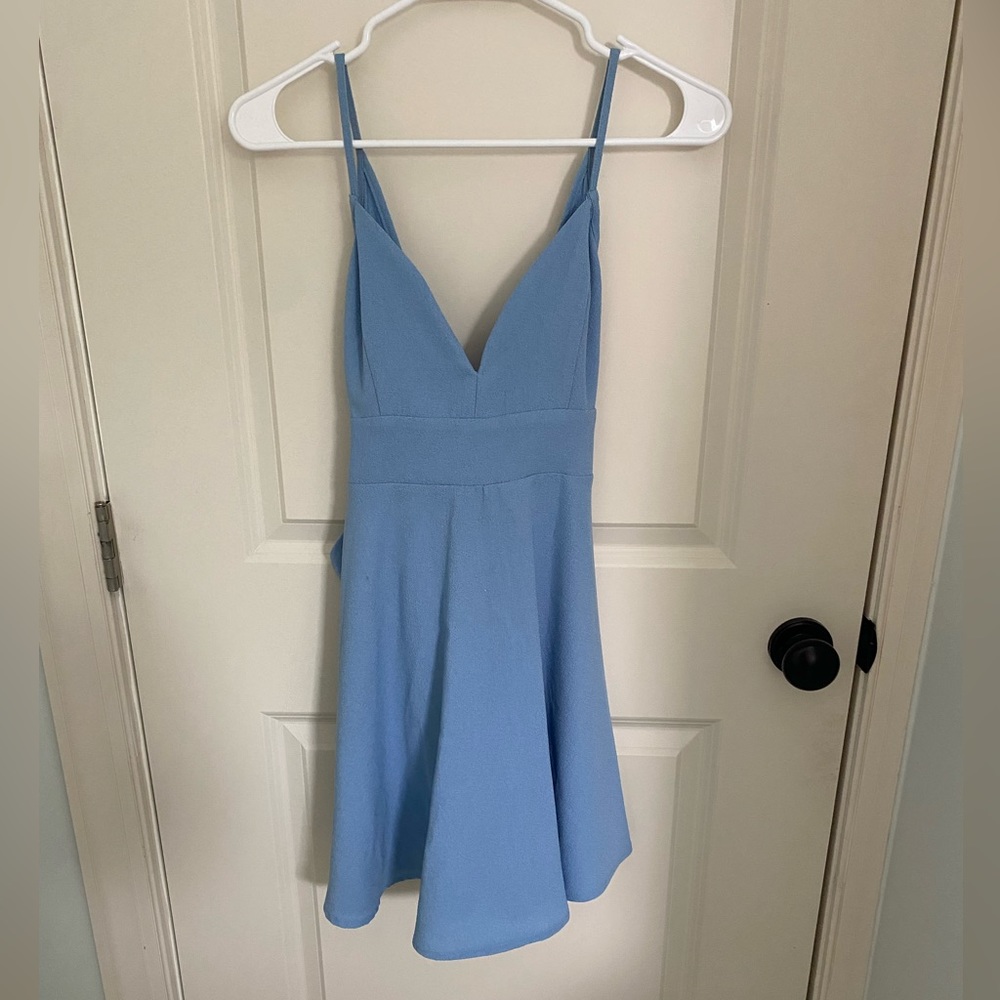 Blue mini dress